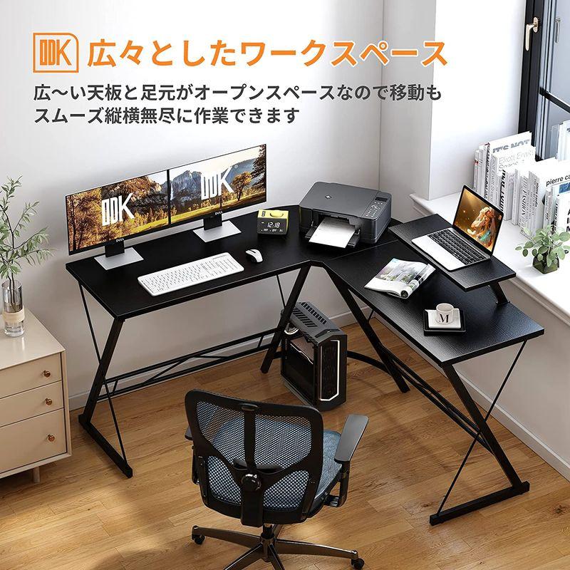 ODK パソコンデスク l字デスク ゲーミングデスク L字 コーナーデスク L