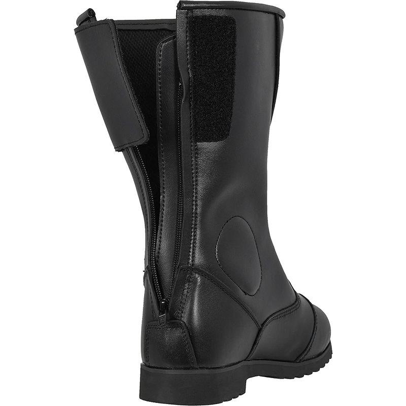 エバニュー コミネ(KOMINE) バイク用 バックジッパーブーツ ブラック