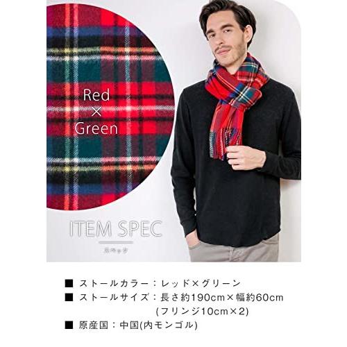 100 品質 Red Totti Matti Green 100 マフラー カシミヤ チェック チェック柄 メンズ 厚手 大判 ストール カシミア ストール カシミヤ 財布 帽子 ファッション小物 Pik2ar Org