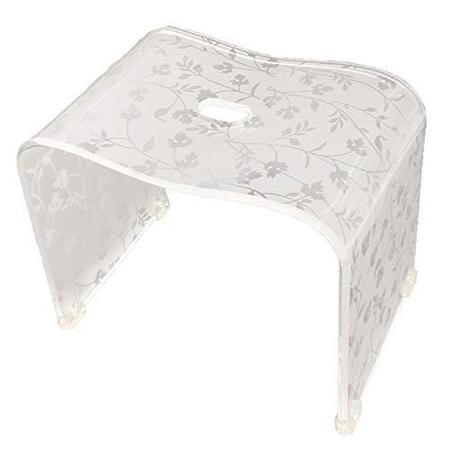 センコー ニューシルエット バスチェア L 高さ約 30cm 約W38.5×D25×H30cm クリア ホワイト 40992