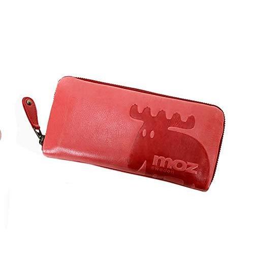 Moz モズ 長財布 ラウンドファスナー レッド 小銭入れ レッド 牛革 レディース 長財布 Ab名古屋1号店 メンズ 財布 A B085fyhq8p 2311 レッド 製品の割引セール