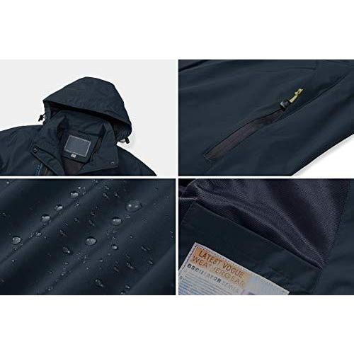 TACVASEN] アウトドアウェア レディース 多機能 マウンテンパーカー 撥 TACVASEN 防風ジャケット レディース 登山服 取り外し可能 レインウェア 多機能 通気 上着 レジャー 秋服 無地 ワークウェア グ
