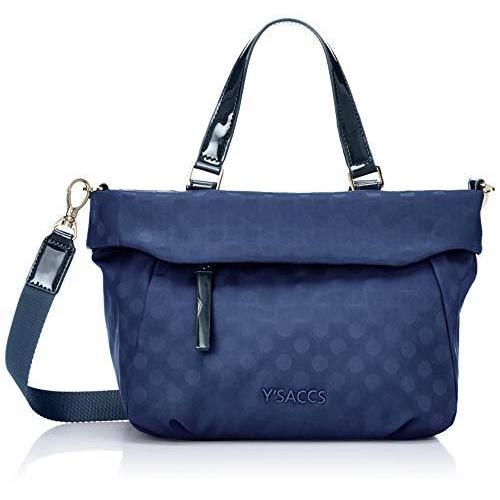 イザック トートバッグ PolkaDots口折れミニトート レディース ネイビー