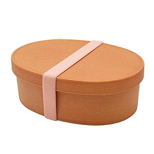 ミタニ 山中漆器 山中塗 弁当箱 ランチボックス 一段 抗菌 約550ml 電子レンジ対応 食洗機対応 わっぱ 風 小判型 白木 日本製 K