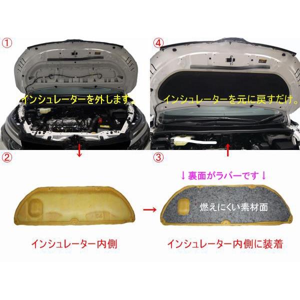 【Type Hyper】ヴォクシー80 ノア80 エスクァイア エンジン防音断熱キット 2層タイプ |  | 02