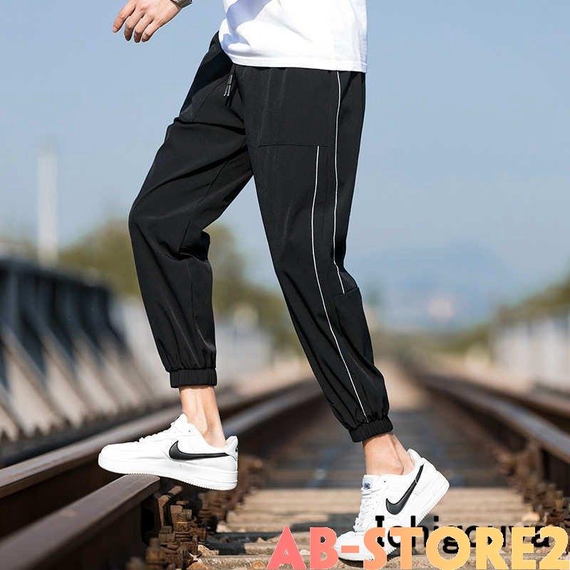 スウェットパンツ メンズ スリム スエット ジョガーパンツ ライン テーパード 薄手 夏 通気性 細身 おしゃれ 接触冷感 Ab Abストア2 通販 Yahoo ショッピング