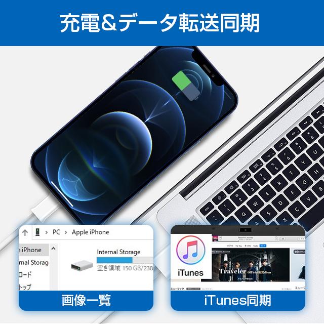 【アップル ケーブル対応】0.25m 0.5m 1m 2m Apple 高品質 Lightning ケーブル Foxconn製品 データ転送 iPhone iPad iPod 対応 ライトニング 充電コード｜ab-store2｜11