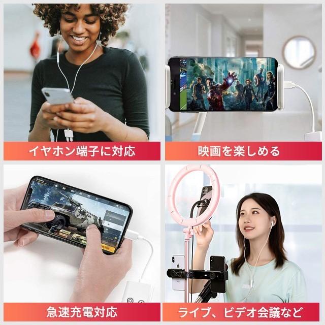 iPhone 変換アダプター 2in1 イヤホン 3.5mm イヤホンジャック 変換 + 充電 iPhone/iPad接続 変換ケーブル イヤホン変換 音量調整 充電機｜ab-store2｜09