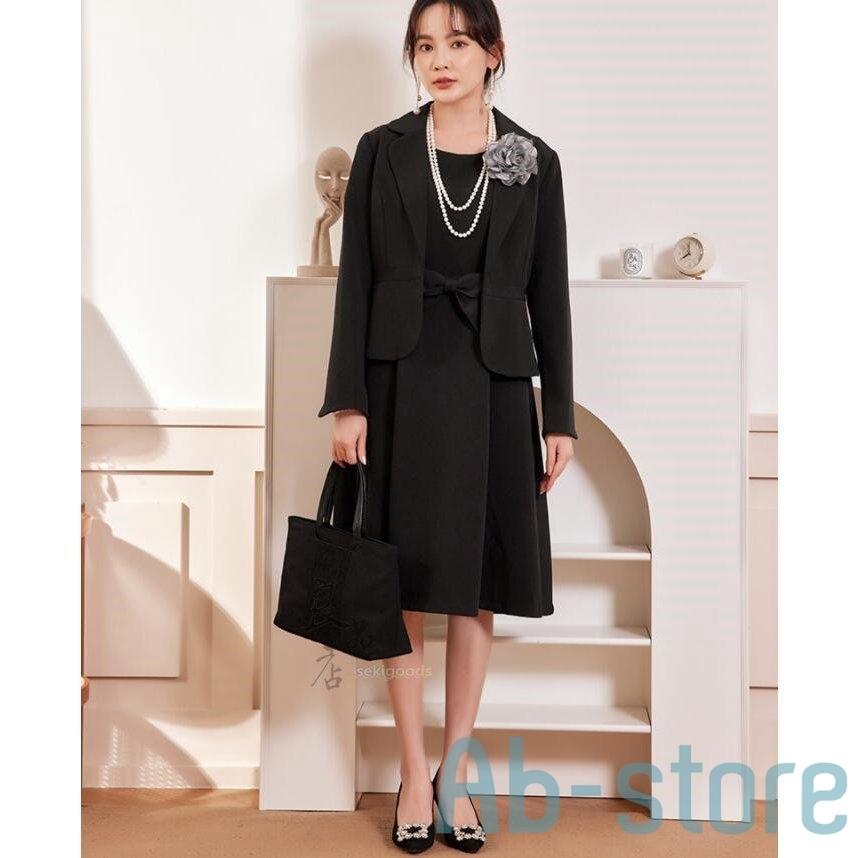 国内発送 2点セット レディース セットアップ 黒 ワンピース スーツ ママ 卒園式 卒業式 セレモニー おしゃれ お宮参り 七五三 服装 入園式 入学 式 母 スーツ パンツスーツ カラー ベージュ Lawfare Fr