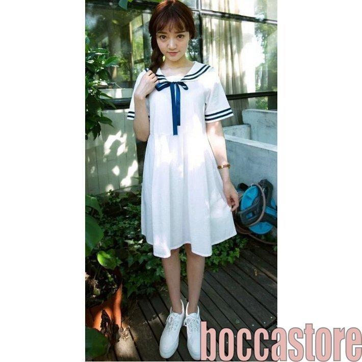 有名ブランド セーラー風ワンピース レディース少女マリンワンピ 海軍風 綿麻 森ガール ロリータ リボン コスチューム 海軍コスプレ 可愛い普段着 Karolinemedeiros Com Br