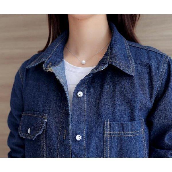 在庫処分 デニムジャケットデニムシャツレディースロング丈コートゆったりジージャンアウターカジュアル春秋物 Gジャン デニム 2xl Www Fattoriabacio Com