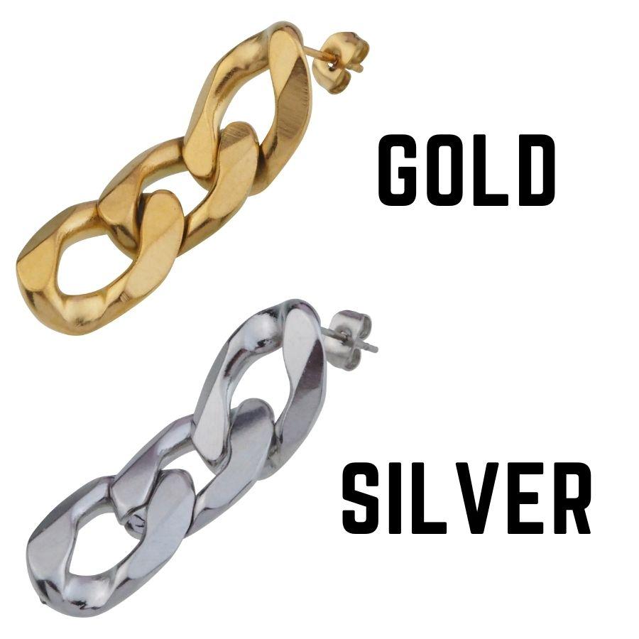 ピアス メンズ 喜平ピアス チェーンピアス ドロップピアス ステンレス