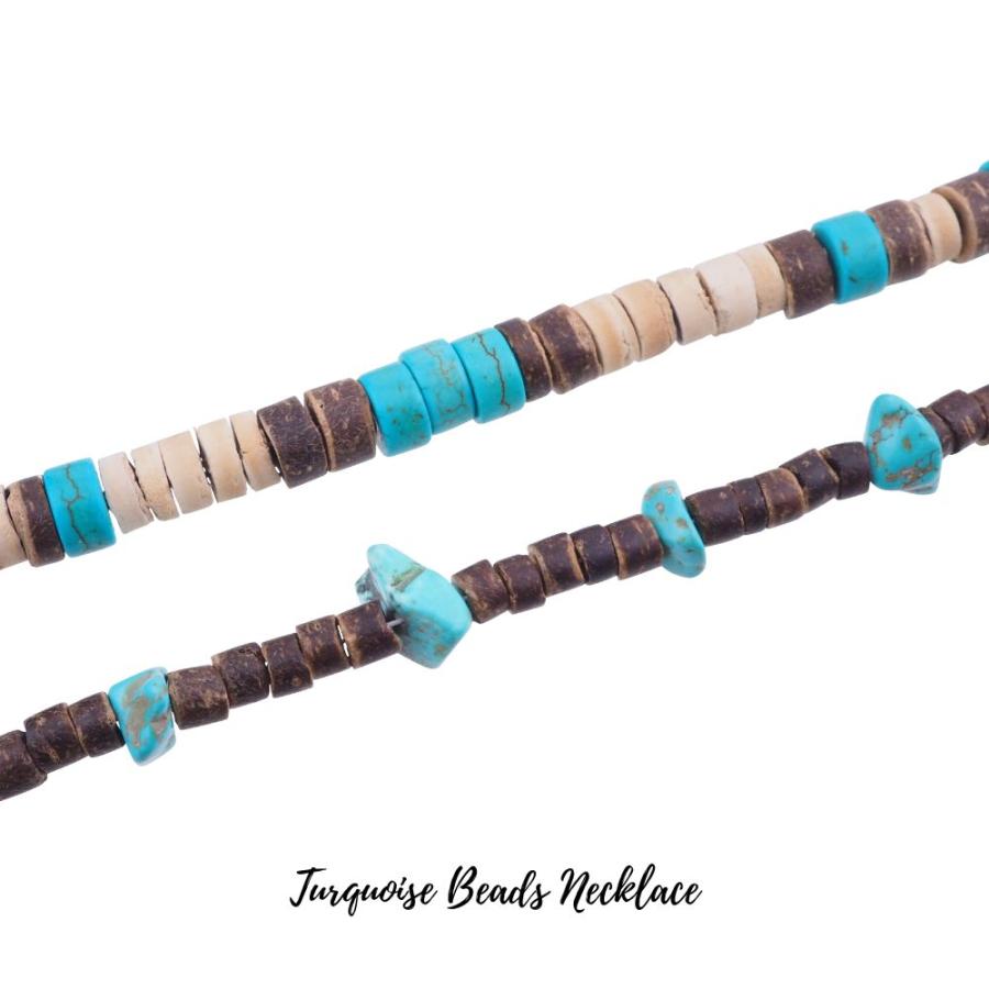 ラッキージョン ターコイズ ビーズネックレス 中古・古着通販】LUCKY JOHN (ラッキージョン) ターコイズティア