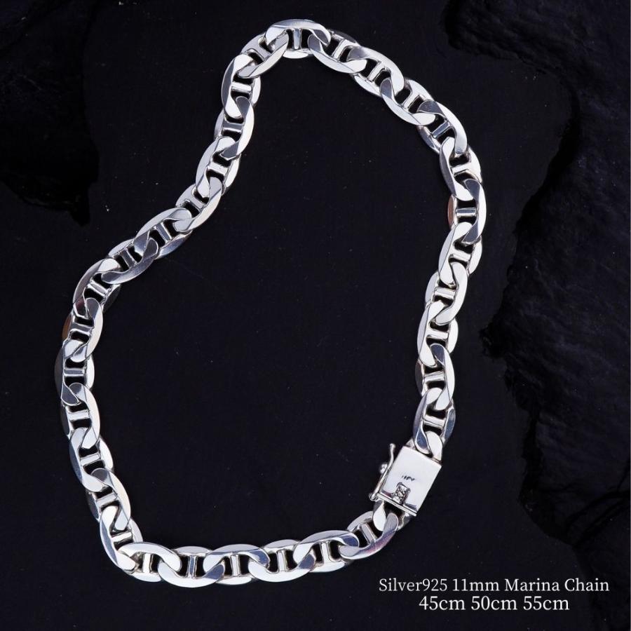 シルバー925チェーン 幅11mm シルバーチェーン マリーナチェーン  