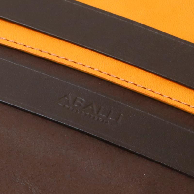 【ABALLI】ブックカバー 新書判 [テナージュ］馬革 木目 新書 本 読書 父の日 母の日 贈り物 ギフトの画像