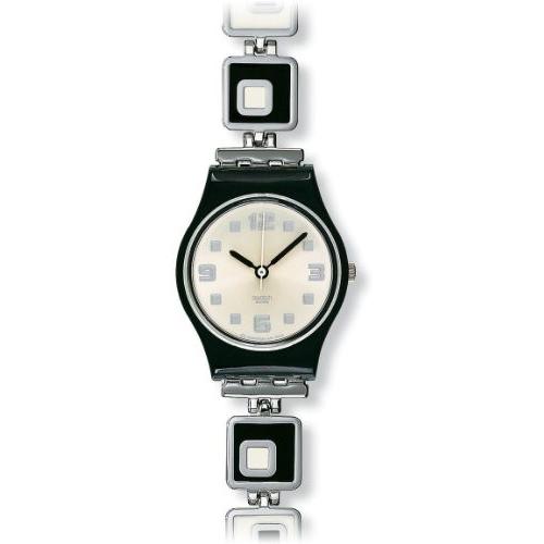 スウォッチSwatch Ladies Chessboard Silver Dial Bracelet Watch