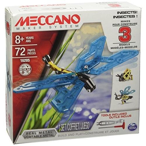 メカノ 知育玩具 パズル 20071454 メッカノ、3モデルビルセット、昆虫、72ピース、8