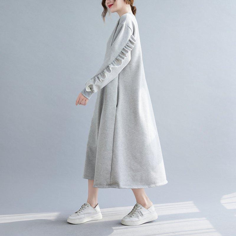 大感謝セール マーメイドシルエットが女性らしいスウェットワンピース ロングワンピース プルオーバー ロング 長袖 その他スーツ フォーマル カラー ブラック Www We Job Com