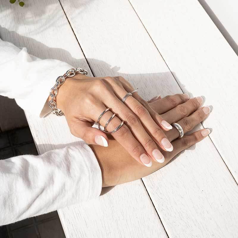 ピンキーリング 指輪 レディース おしゃれ 代 30代 40代 50代 Ladys オシャレ クロスライン シルバー ゴールド ファランジ 重ね付け アバスクデザイン 金属アレルギー対応 通販 Yahoo ショッピング
