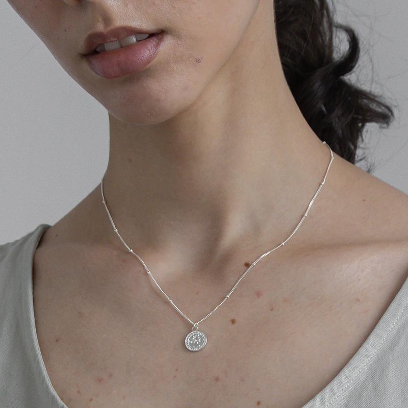 ネックレス レディース シルバー925 コインネックレス アクセサリー 