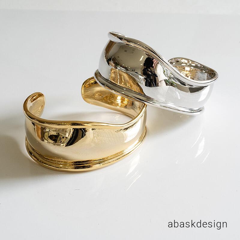 ワイドメタルウェーブカーブバングル L レディース おしゃれ 代 30代 40代 50代 X1lqlmular Colegiocardenalsancha Edu Co