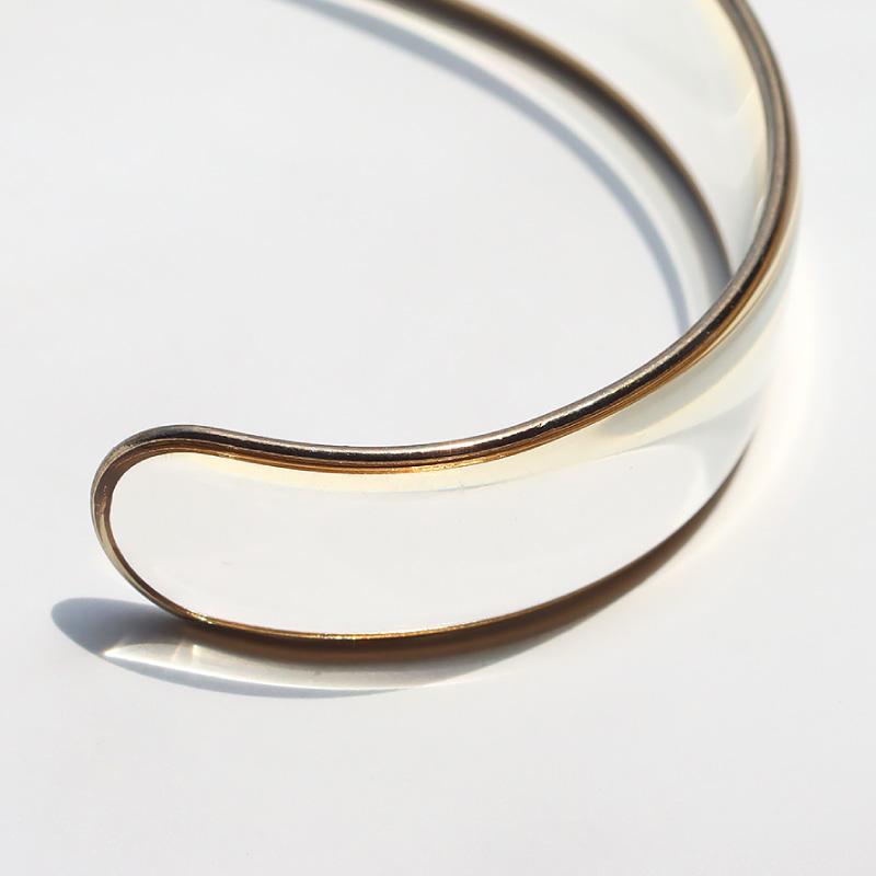 バングル ブレスレット クリアバングル 金アレ対応 ゴールドライン