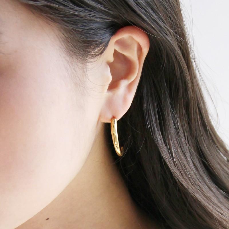 金属アレルギー対応 ピアス シンプル 半円 フープピアス ステンレス