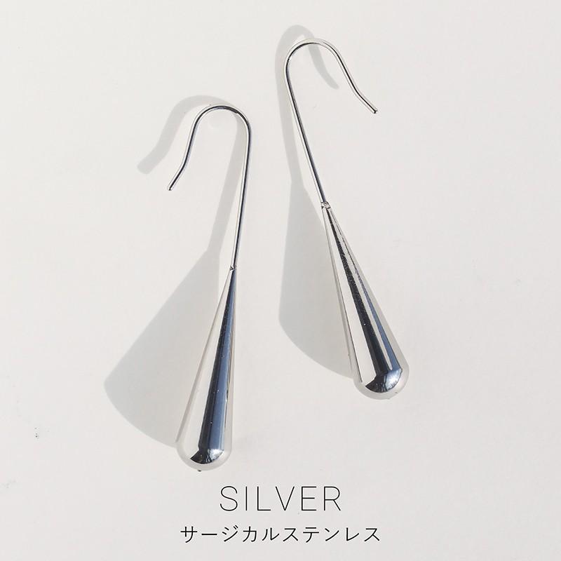 金属アレルギー対応 ピアス ドロップロング フック サージカル