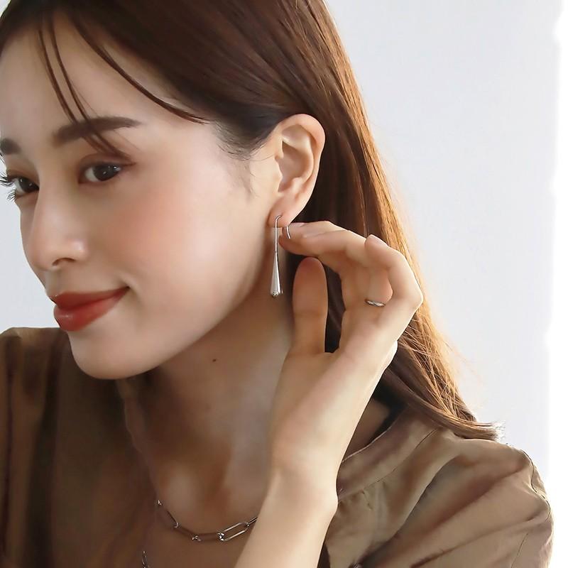 金属アレルギー対応 ピアス ドロップロング フック サージカル 
