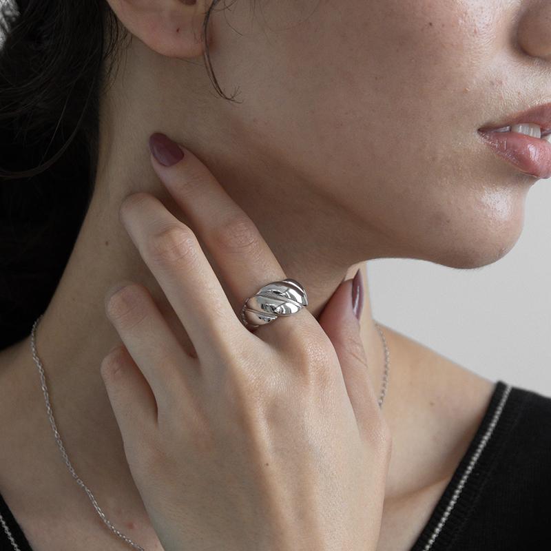 リング 指輪 レディース 太め 20代 30代 40代 50代 おしゃれ シルバー925 大きめ ゴールド シンプル 金属アレルギー ウェーブライン ギフト クリスマス | ブランド登録なし | 09