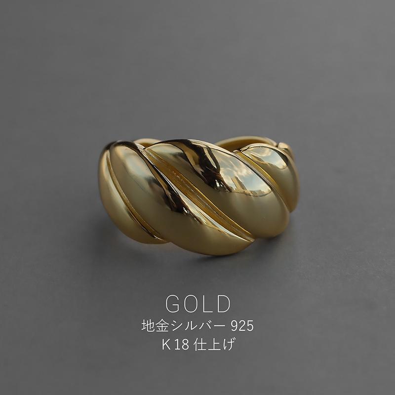 リング 指輪 レディース 太め 20代 30代 40代 50代 おしゃれ シルバー925 大きめ ゴールド シンプル 金属アレルギー ウェーブライン ギフト クリスマス | ブランド登録なし | 01