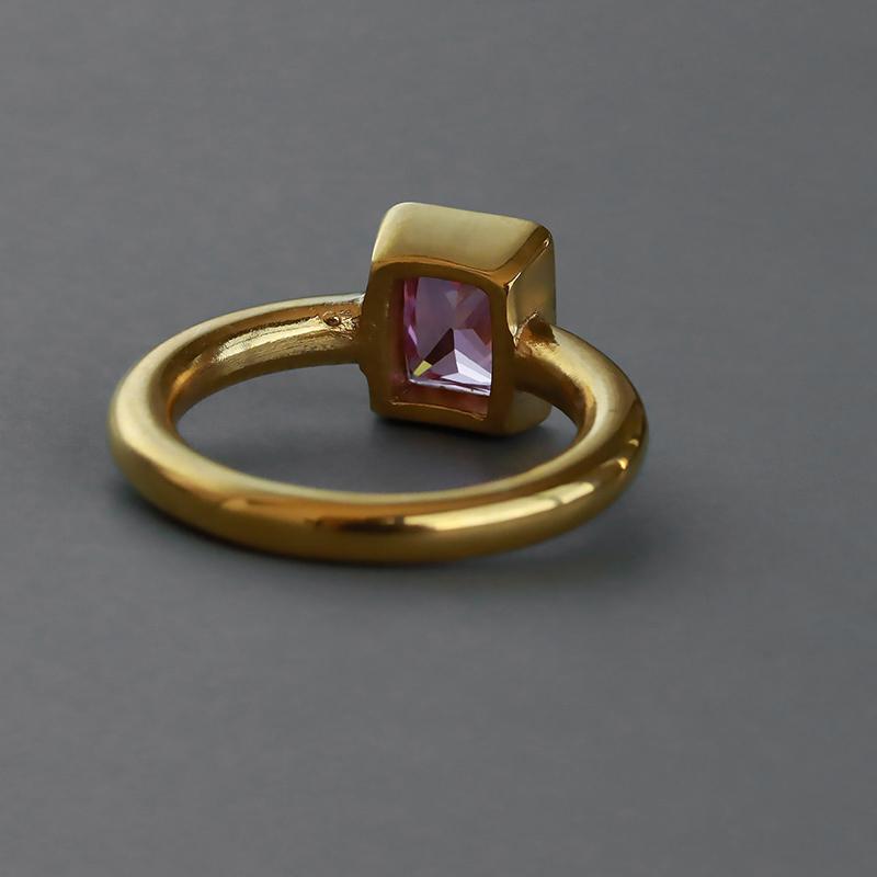 指輪 レディース ステンレス リング  おしゃれ 20代 30代 40代 50代 シンプル ゴールド 12号 14号 17号 石 クリアジルコニア つけっぱなし 華奢 | ブランド登録なし | 15