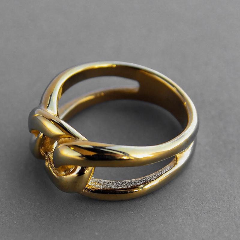 金属アレルギー対応 リング 大きめ チェーンリング  サージカルステンレス 18k 指輪 11号 13号 14号 16号 ジュエリー アクセ 大人 女性 18K ゴールド シルバー | ブランド登録なし | 11