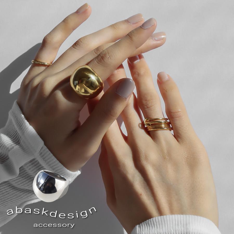 金属アレルギー対応 リング ボリュームデザイン 太め ごつめ