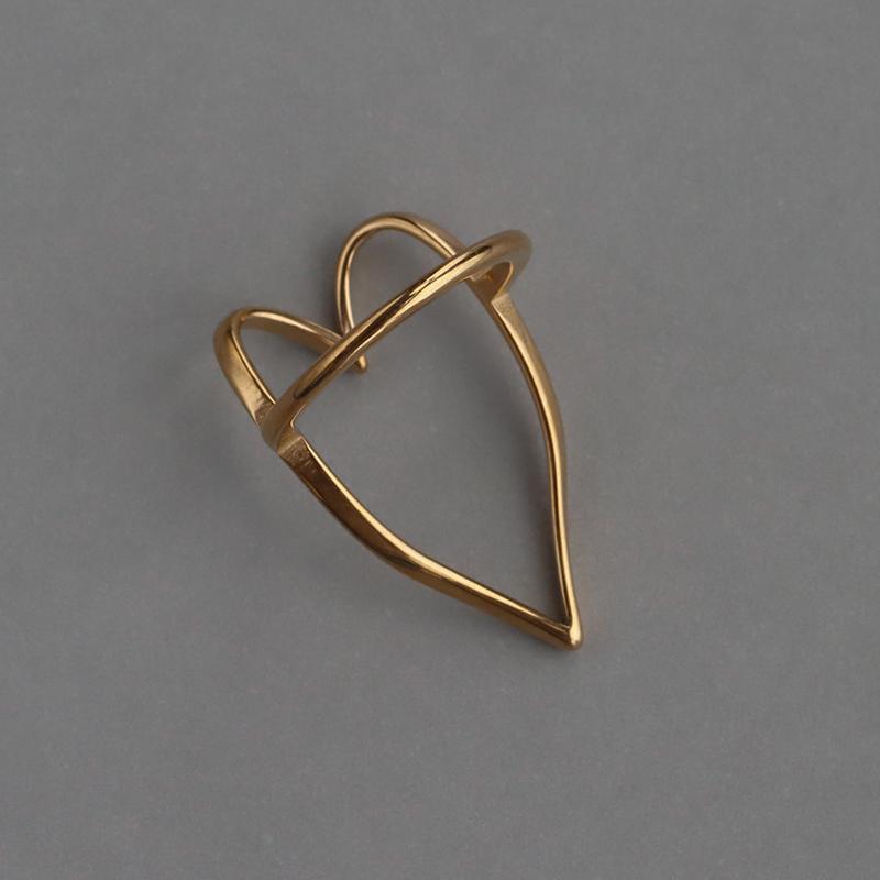 金属アレルギー対応 リングレディース ハートリング ハート ゴールド シルバー 11号 14号 16号 シンプル  サージカルステンレス 大きめ 指輪 | ブランド登録なし | 16