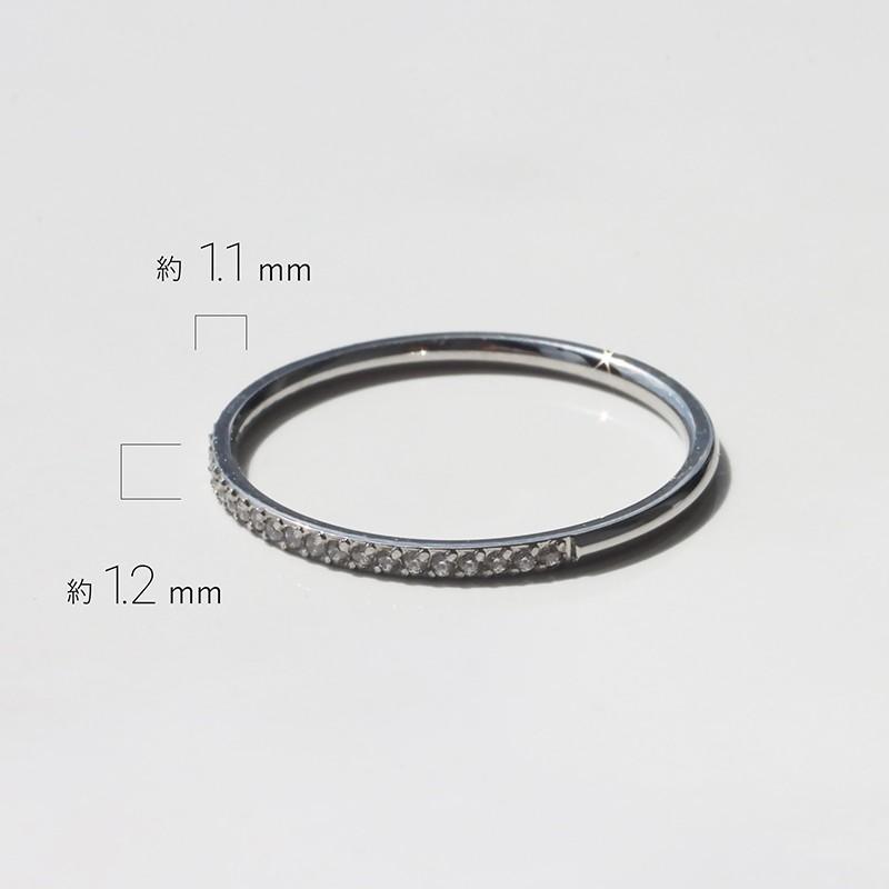 金属アレルギー対応 リング キュービックジルコニア マイクロエタニティリング シンプル サージカル レディース ゴールド シルバー 9号 11号 14号 指輪 | ブランド登録なし | 15