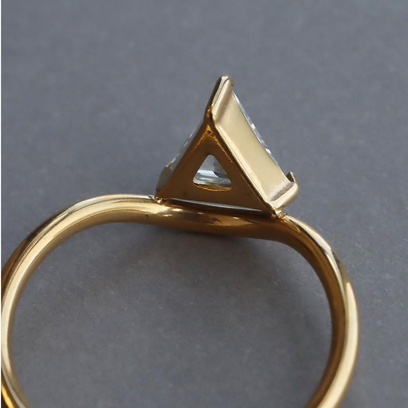 リング 選べるデザイン 一粒 キュービックジルコニア リング 12号 14号 16号 4本爪 3本爪 立爪 キラキラ シンプル ドロップ 三角 楕円 金属アレルギー対応 華奢 | ブランド登録なし | 18