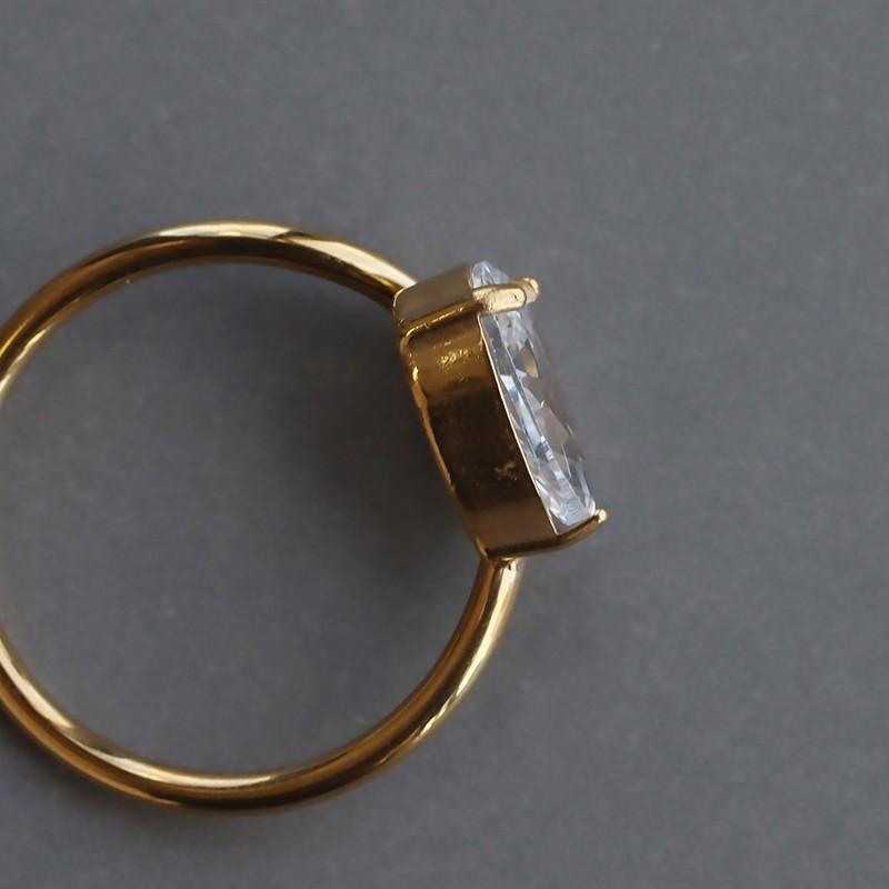 リング 選べるデザイン 一粒 キュービックジルコニア リング 12号 14号 16号 4本爪 3本爪 立爪 キラキラ シンプル ドロップ 三角 楕円 金属アレルギー対応 華奢 | ブランド登録なし | 19