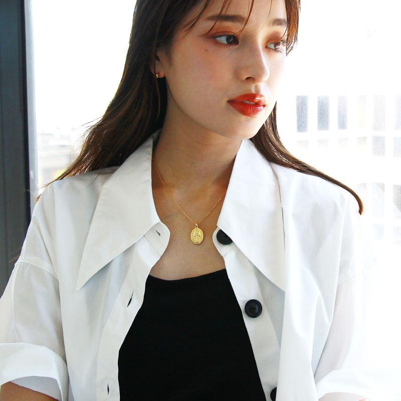 ネックレス レディース おしゃれ 20代 30代 40代 50代 シンプル ladys シルバー925 マリアモチーフ 地銀 925silver メンズ コイン オーバル 送料無料 | ブランド登録なし | 03