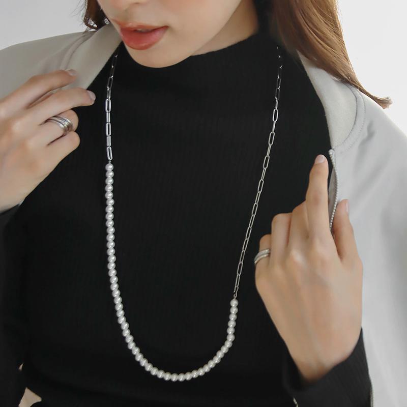 ネックレス レディース ロング パールネックレス 金属アレルギー