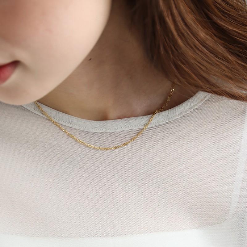 しぃの　ネックレス　フリーアジャスターつきスクリューチェーン　つけっぱなし nsks4514s.jpg