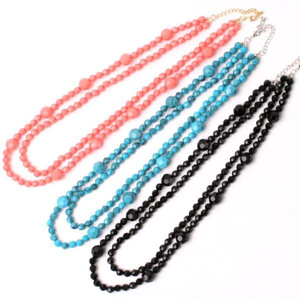 シンプル可愛い玉のビーズネックレス | 