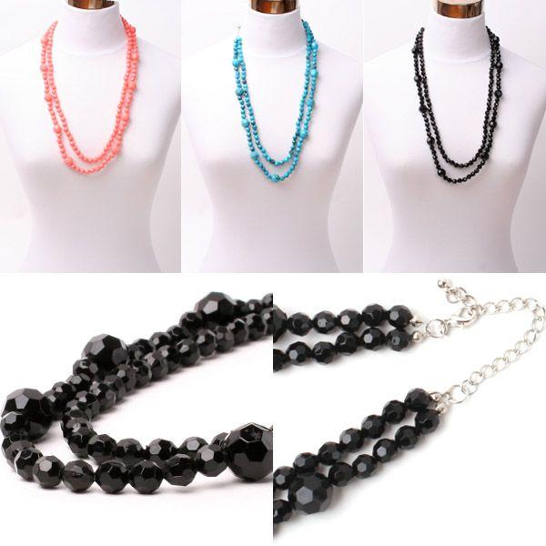 シンプル可愛い玉のビーズネックレス |  | 01