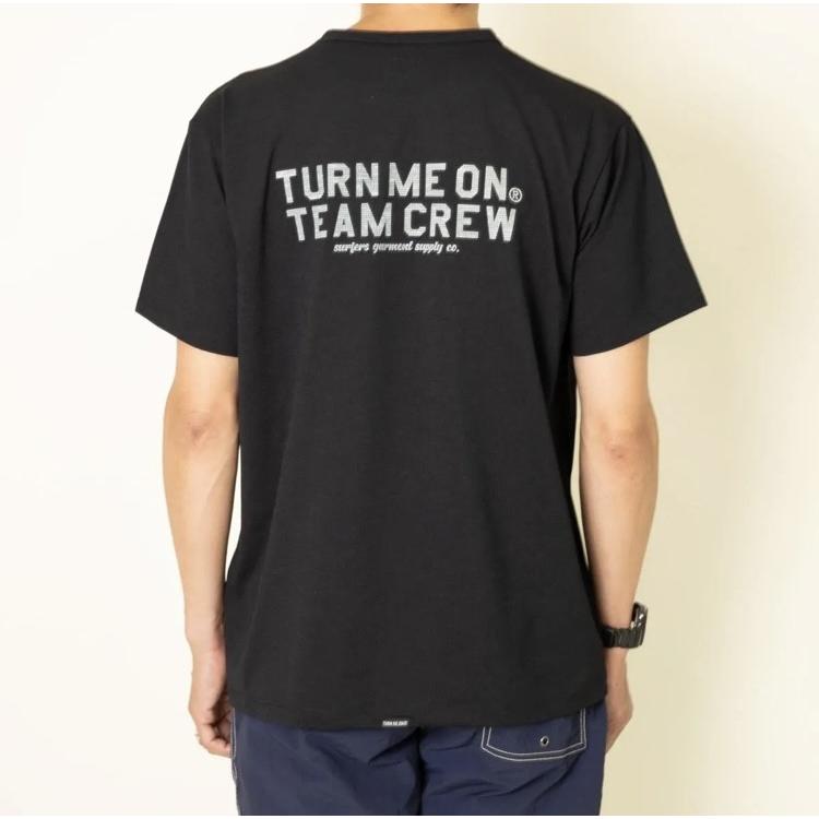 TURN ME ON（ターンミーオン） TEAM CREW水陸両用 S/S TEE (BLACK 