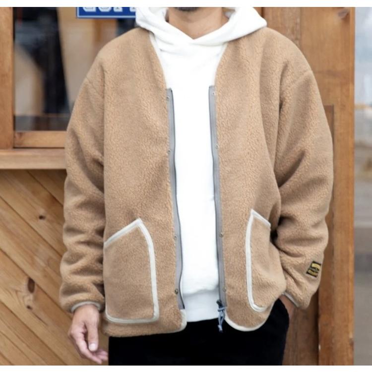 TURN ME ON（ターンミーオン） シープボアZIPブルゾン(BEIGE) (MENS)M 