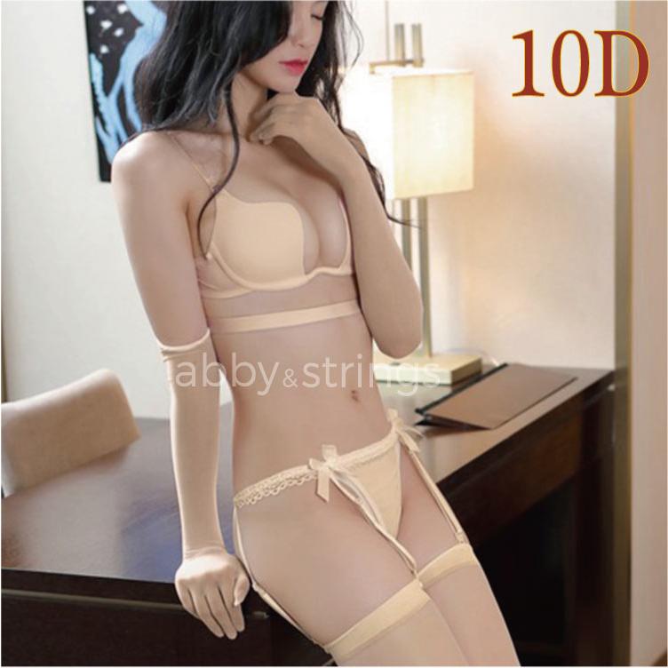 【午前購入 当日発送】【送料無料】10D五本指アームカバー 手袋ストッキング (黒・白・灰・肌・赤) 0401 コスプレ フリーサイズ |  | 15