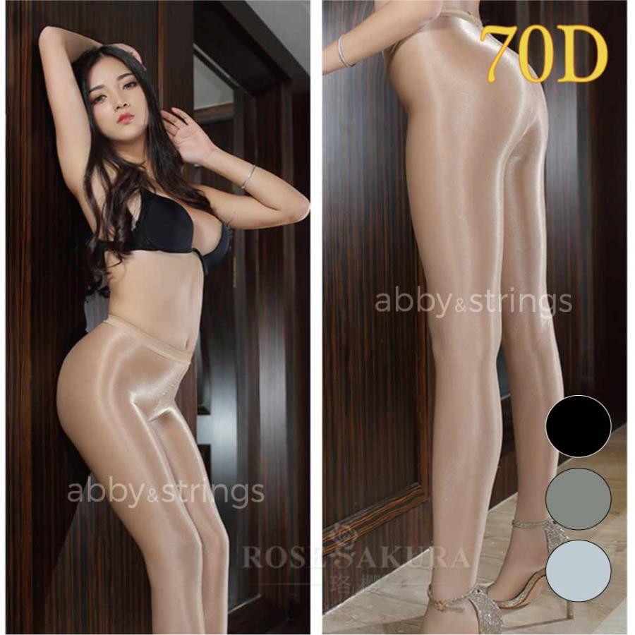 【午前購入 当日発送】【送料無料】70D 光沢 ストッキング タイツ ハイライト ダンスソックス ( 肌 黒 灰 薄灰 ) 0808 コスプレ フリーサイズ | 