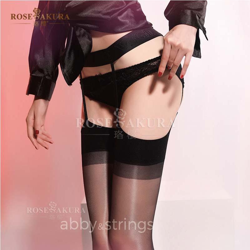 【午前購入 当日出荷】【送料無料】光沢ガーターベルト付きストッキング 8205 コスプレ フリーサイズ レッグウェア 2色 日焼け 股ずれ 防止 |  | 05