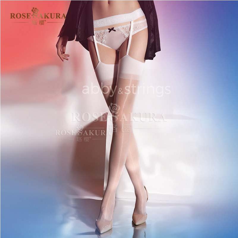 【午前購入 当日出荷】【送料無料】光沢ガーターベルト付きストッキング 8205 コスプレ フリーサイズ レッグウェア 2色 日焼け 股ずれ 防止 |  | 07
