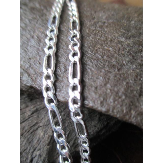 イタリア製 Silver925 シルバーチェーン 3.9mm 60cm 14.9g figaro100